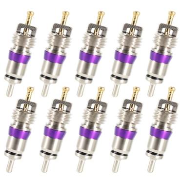 Imagem de Pacote com 10 núcleos de válvula Schrader A/C de furo grande europeu