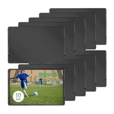 Imagem de CHUNNIAO Porta-retrato magnético de 8,5 x 12 cm para geladeira, tamanho 2L, 10 peças