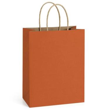 Imagem de Sacola de presente Dream Orange Kraft Paper 25 unidades 21 x 10,8 x 26
