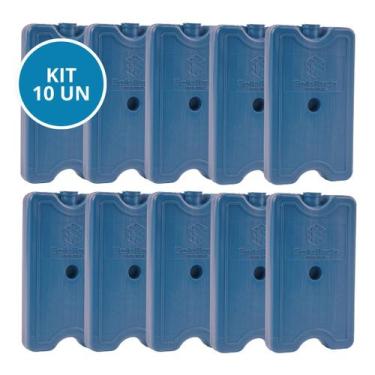 Imagem de Kit 10 Placas Gelo Gel Artificial Reutilizável Rígido 400ml - Gelotech