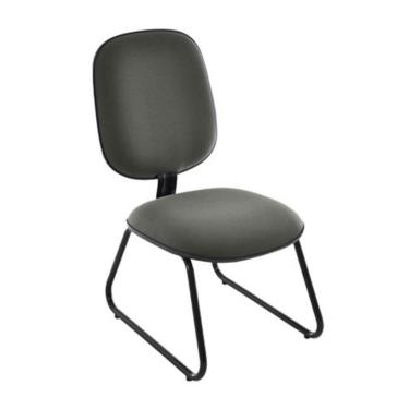 Imagem de Cadeira para Igrejas Evangélicas Diretor Trapézio para Escritório Linha Uno Cinza