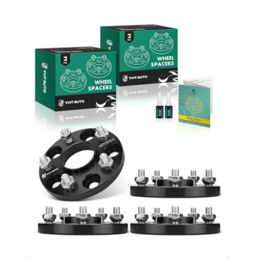 Imagem de YHTAUTO Espaçadores de roda centralizados de cubo de 5 x 4,5 15 mm compatíveis com Acura, modelos Honda, Accord, Civic, CR-V, Odyssey, MDX, espaçadores de pneu de 5 x 114,3 mm com pinos M12 x 1,5