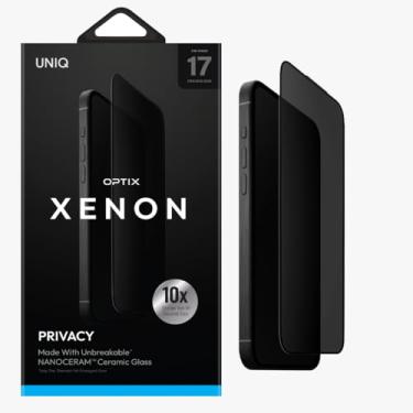 Imagem de UNIQ Protetor de tela Optix XENON para iPhone 17 Pro (Privacidade) Protetor de vidro cerâmico NANOCERAM