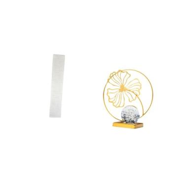 Imagem de Fenteer Abajur de Chão de Papel para Sala de Estar com Estátua de Folha, Estatueta de Ferro, Ornamento Decorativo para Estante, Escritório, Mesa, Quarto