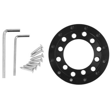 Imagem de Pilipane Placa adaptadora de volante de liga preta, acessórios de substituição para carro, jogos, adaptador de volante para Logitech G25 G27 (70 mm)