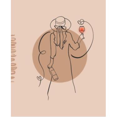 Imagem de Composition Notebook - Line Art Minimalist - Notebook For Wine Lovers - Lined Paper Notebook For Creative Writers - College Ruled Composition Journal 120 Pages 7.5x9.25: Great Gift For Wine Lovers