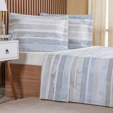 Imagem de Jogo De Cama Casal 4 Pçs 200 Fios 100% Algodão 140x190x35cm Ligne - TE