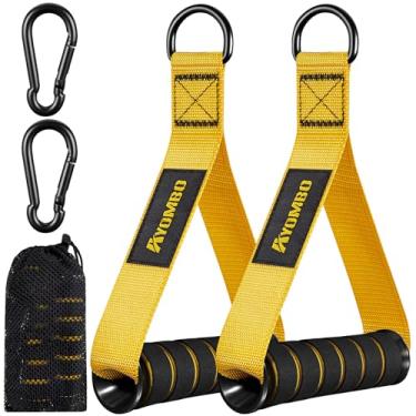 Imagem de AYOMBO Alça de exercício, equipamento de fitness de substituição para pilates, ioga, treinador de força, acessórios de aderência ótimos para sistema de polia de treinamento de cabos, academia em casa