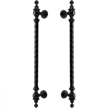 Imagem de Puxador Duplo Veneza Preto Fosco 800Mm Porta Pivotante - Máxima metais