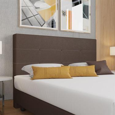 Imagem de Cabeceira Estofada Casal 140 Cm Terra Corino Skybox Marrom