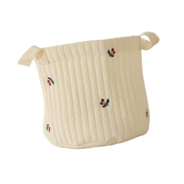 Imagem de Esquirla Cesto Organizador de Fraldas para Bebês, Portátil E Versátil, Ideal para Trocador de Fraldas, Camping E Uso Interno, Cereja Grande, Tamanho real