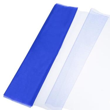 Imagem de Cortinas de pano de fundo de tecido de tule de 48 cm por 5,5 jardas para bricolage saia tutu decoração de chuveiro, artesanato de casamento, suprimentos de festa de aniversário, safira