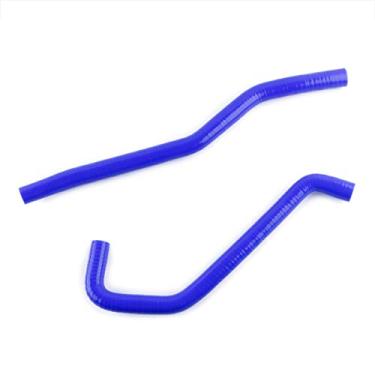 Imagem de XAJINGSU Kit de mangueira de refrigeração de radiador de silicone ATV compatível com Yamaha Raptor 700 2006-2011, 2 peças, 11 cores (azul)