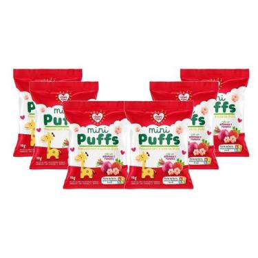 Imagem de MINI PUFFS BETERRABA E MORANGO 6x15g - NHAMI MAMI