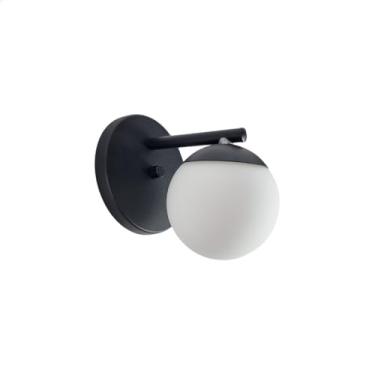 Imagem de Arandela globo fosco moon G9 BL 27 estrutura preto