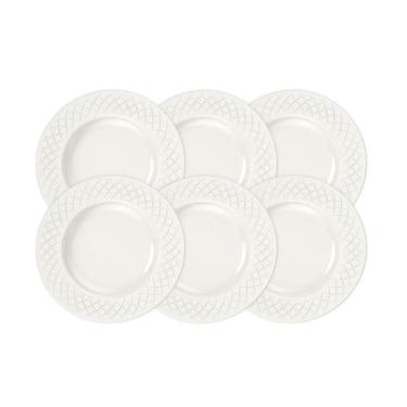 Imagem de Kit Prato Sobremesa Tramontina Ingrid em Porcelana Decorada 21 cm 06 P