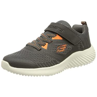 Imagem de Skechers Tênis masculino Bounder Trezic, Carvão/Laranja, 9 Toddler