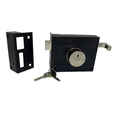 Imagem de Fechadura Stam De Sobrepor 100MM 701/100 ESP IX Preto Fosco