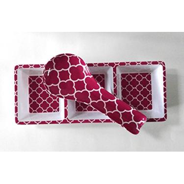 Imagem de Conjunto de 2 bandejas Home Basics para descanso de colher e molho marrom - design moderno e brilhante