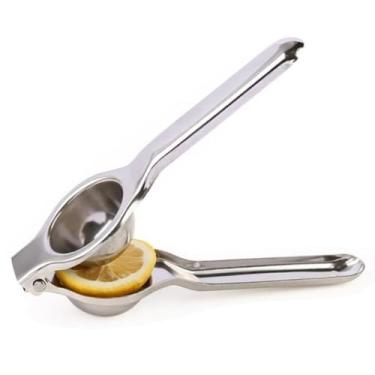 Imagem de Espremedor de Limão Premium em Aço Inoxidável, Utensílio de Cozinha Manual para Cítricos, Design Profissional