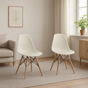 Imagem de Kit 2 Cadeiras Charles Eames Wood Design Eiffel - Xplast