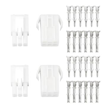 Imagem de SING F LTD 2 pares de conjuntos de conectores macho e fêmea de 6 pinos ELR-06V compatíveis com YAESU G-800SA/DXA G-1000SA/DXA G-2800DXA G-450/650