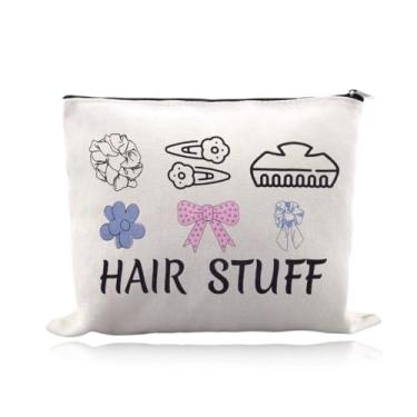 Imagem de Ancnoz Bolsa de cabelo para mulheres, bolsas de cosméticos de maquiagem para amigas, cabeleireiro, presente de aniversário, Natal, prendedores de cabelo portáteis, prendedores de cabelo, bolsa de