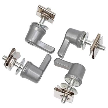 Imagem de KiBcsLic Kit com 4 parafusos de fixação para alforges, robustos e resistentes, para motos de turismo (1992+). Fabricação em metal, Cinza