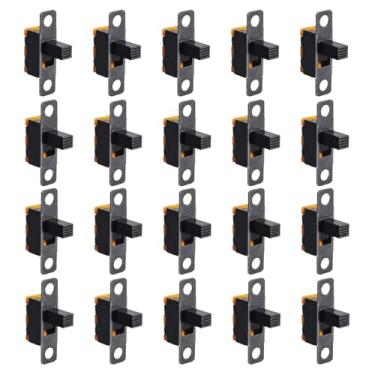 Imagem de SS12F15 Mini SPDT Toggle, 1P2T Montagem em Painel de 2 Posições, Pacote com 20 Micro Slide para Breadboard, PCB, Placa Eletrônica Arduino