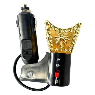 Imagem de Generic Queimador de incenso para carro, porta-incenso para veículo, dispositivo decorativo, difusor de incenso, difusor de aroma para carro em, Ouro
