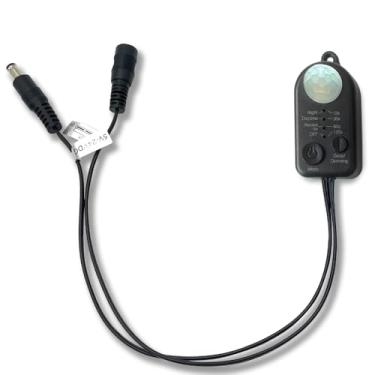 Imagem de Cabo de interruptor 3 em 1 liga/desliga + interruptor de sensor de corpo de movimento PIR + dimmer LED PWM com função de atraso de detecção de luz para câmera de iluminação DIY com faixa de LED DC 5V