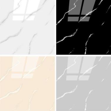 Imagem de Kit com 20 placas marmore adesivas alto brilho parede - WALLMAKE, Cinz