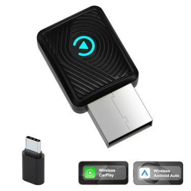 Imagem de Adaptador CarPlay sem fio para Apple iPhone – Conexão sem costura multiusuário para converter com fio para carro sem fio (preto)