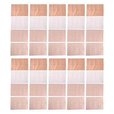 Imagem de Papel de embrulho de presente rosa dourado com listras pontiagudas tinta à base de água de qualidade alimentar Sacos de presente ecológicos para festas de aniversário, chás de