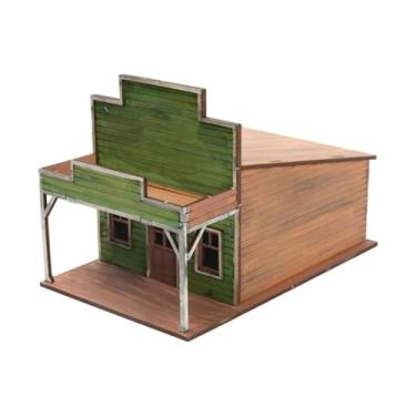 Imagem de simhoa Kit de maquete de construção de cidade na escala 1/72, diorama arquitetônico, quebra-cabeça 3D de madeira inacabado para adultos, Bomboneria