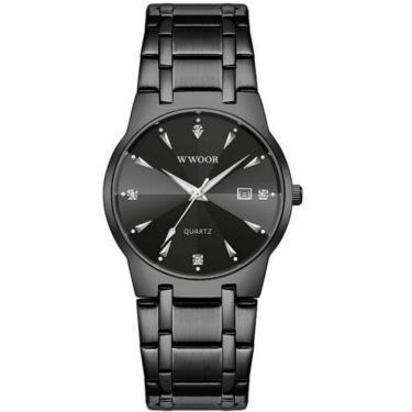 Imagem de Relógio De Pulso Masculino De Quartzo Com Data Automatica á Prova D'água Preto