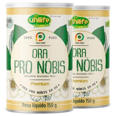 Imagem de Kit 2 Ora Pro-nóbis Pereskia Aculeata Mill Unilife Em Pó 150g