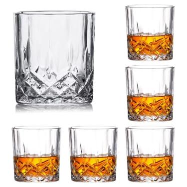 Imagem de GYRUT Copos de uísque à moda antiga [conjunto de 6] - Textura de vidro cortado