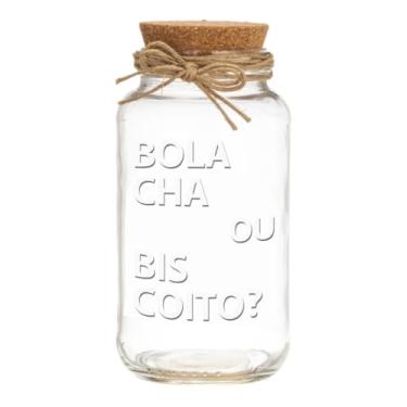 Imagem de Pote De Vidro Hermético 750ml Com Tampa De Rolha Para Armazenar Temperos Biscoitos Artesanato(Bolacha ou Biscoito)