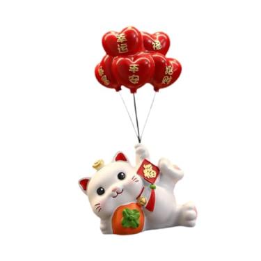 Imagem de FLCPJGV Estatueta de Gato, Escultura de Animal, Estátua de Gato para Escritório, de Entrada, Presente de Boas-vindas Ou de Ano, Mentindo, Tamanho real