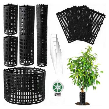 Imagem de de porta-malas | Respirável com laços torcidos - Capa de proteção de tronco de árvore com estacas | para jardim, quintal, garagem, paisagismo, parque, cortador de grama ao ar livre