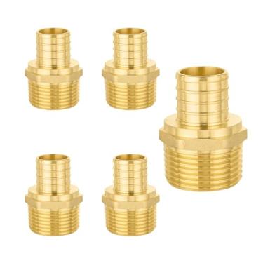 Imagem de Niikappu Pacote com 5 acessórios PEX, adaptador NPT roscado macho de 3/10.2 cm PEX 3/10.2 cm, ASTM F1807