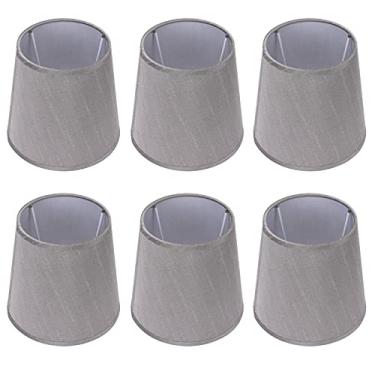 Imagem de Cryfokt Abajur de Pano de Ferro Durável 6pcs Seguro e Confiável para Lustre de Parafuso E14 e Lâmpada de Parede, Ideal para Quarto, Estudo, Hotel