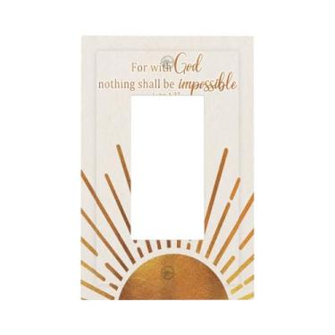 Imagem de VGHOKO Mid Century Boho Sun Inspirational Quote Single Rocker Decora Outlet Covers Decora Abstrato Dourado Nascer do Sol 1 Gang Capa de Interruptor de Luz Gfci Placa Elétrica Placa de Parede Placa de