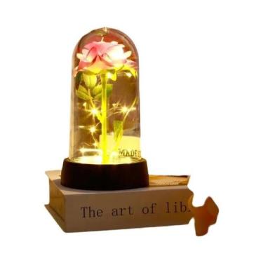 Imagem de Flor Artificial Rosa LED Vermelha Presente Criativo Para O Dia Dos Nam