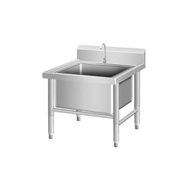 Imagem de Pia de esfregão de piso de aço inoxidável, lavatório de esfregão de piso comercial, pias de cozinha, pia de chão interna e externa, balde de esfregão utilitário, pia de esfregão industrial