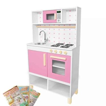 Imagem de Kit Educativo Módulo Crescer Cozinha Infantil - Rosa Bebê - Eita Casa 