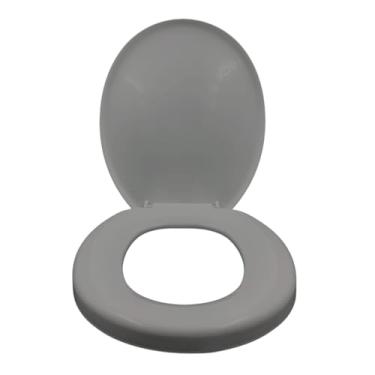 Imagem de Assento Sanitário Econômico Universal Oval | Assento Sanitário Básico Injetado | Tampa de Vaso Sanitário Convencional(CINZA (INJETADO))