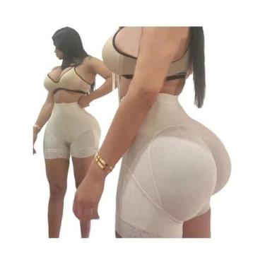 Imagem de Shorts Modeladores De Cintura Alta Para Mulheres Com Almofadas De Leva