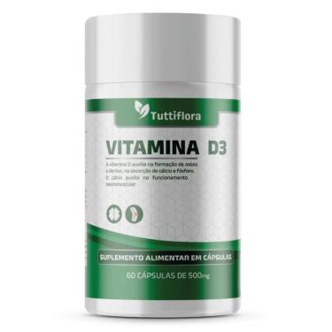 Imagem de Vitamina D3 60 Cápsulas 500mg Tuttiflora-Unissex